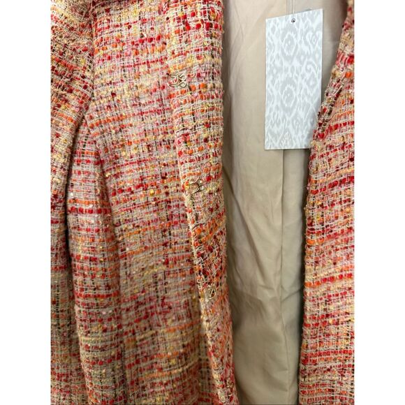 Chico’s Embellished Tweed Jacket Size 1 (M) Multi Color – Statement Pearl Collar - Picture 3 of 7